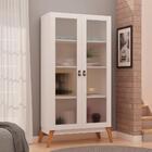 Cristaleira Ibiza Com 2 Portas De Vidro Canelado / Branco