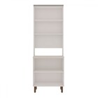 Cristaleira Iluminata 100% Mdf Com 2 Portas De Vidro E Espaço