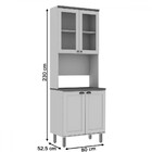 Cristaleira Iluminata 100% Mdf Com 2 Portas De Vidro E Espaço