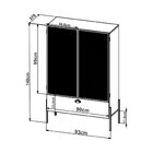 Cristaleira Industrial Retrô 2 Portas 1 Gaveta Madeira/aço 93