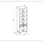 Cristaleira Jantar 2 Portas Vidro 180cmx70cm Allure Jequitibá