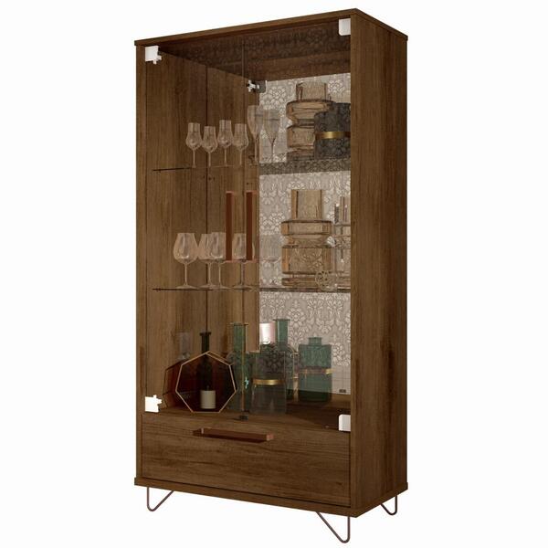 Cristaleira Jb Bechara 4045 Canela Pés Ferro Sala Jantar