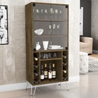 Cristaleira Karev Madeira Rústica