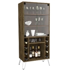 Cristaleira Karev Madeira Rústica