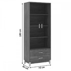 Cristaleira Legno 700x1800x400mm Movelbento