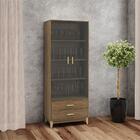 Cristaleira Legno Com 2 Gavetas - Freijó