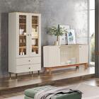 Cristaleira Liz E Buffet Eiffel Para Sala Henn