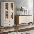 Cristaleira Liz E Buffet Quartzo Para Sala Henn