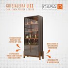 Cristaleira Lizz  Cinza Perola/cedro