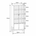 Cristaleira Lizz  Off White/cedro