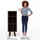 Cristaleira Londres 1 Prateleira 9 Nichos Marrom - Pnr Móveis