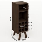 Cristaleira Londres 1 Prateleira 9 Nichos Marrom - Pnr Móveis