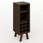 Cristaleira Londres 1 Prateleira 9 Nichos Marrom - Pnr Móveis