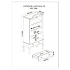 Cristaleira Luis Xv Alta Amêndoa