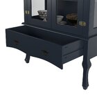 Cristaleira Luis Xv Alta Azul Petróleo