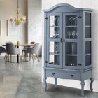 Cristaleira Luis Xv Alta Cinza