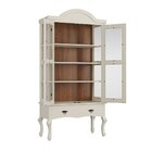 Cristaleira Luis Xv Alta Off White - Fundo Amêndoa