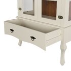 Cristaleira Luis Xv Alta Off White - Fundo Amêndoa