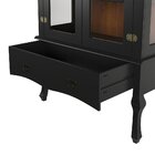 Cristaleira Luis Xv Alta Preto - Fundo Amêndoa