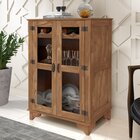 Cristaleira Madeira Arvid 2 Portas Retrô Atraente Móveis Imbu