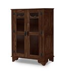 Cristaleira Madeira Maciça 2 Portas Retrô Atraente Móveis Cas