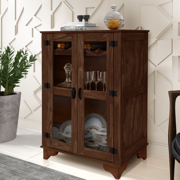 Cristaleira Madeira Maciça 2 Portas Retrô Atraente Móveis Cas