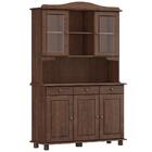 Cristaleira Madeira Maciça 5 Portas 129 Cm 8925 Milani Store