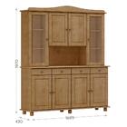 Cristaleira Madeira Maciça 8 Portas 169 Cm 8963 Milani Store