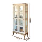 Cristaleira Madeira Maciça Com Aparador Rústico Branco Garapa