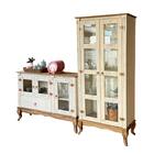 Cristaleira Madeira Maciça Com Balcão Rústico Branco Garapa D