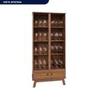 Cristaleira Madeira Maciça Pinus Com Hdf Porta De Vidro Retrô