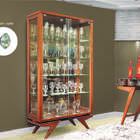 Cristaleira Madeira Maciça Puxador Cristal Pérola Montanhês