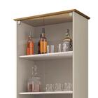 Cristaleira Madri 4 Portas Off-white/cinamomo - Móveis Bechara