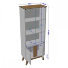 Cristaleira Madri 4 Portas Off-white/cinamomo - Móveis Bechara