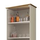 Cristaleira Madri 4 Portas Off-white/cinamomo - Móveis Bechara