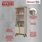 Cristaleira Madri 4 Portas Off-white/cinamomo - Móveis Bechara