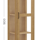 Cristaleira Madri Com 1 Porta - Roble/preto