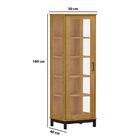 Cristaleira Madri Com 1 Porta - Roble/preto