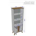 Cristaleira Madri Sala De Estar Com Pés De Madeira Maciça