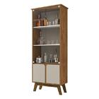 Cristaleira Madri Sala De Estar Com Pés De Madeira Maciça