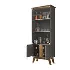 Cristaleira Madri Titanium/cinamomo - Bechara Móveis