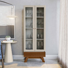 Cristaleira Maju 2 Portas Freijó E Off White 71x185 Cm L04 -