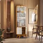 Cristaleira Marina 4 Portas Naturale/off White - Madetec