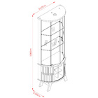 Cristaleira Marina 67cm 309140 Cumaru Opala Madetec