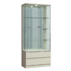 Cristaleira Moderna De Vidro Com Led - Diamante-off White- Ma