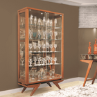 Cristaleira Moderna Vidro Puxadores Cristal Pérola Montanhês