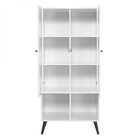 Cristaleira Modular 2 Portas Pés Palito Prisma Yescasa Branco