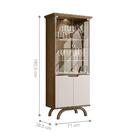 Cristaleira Mykonos Imbuia Off White