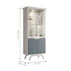 Cristaleira Mykonos Off White Cinza