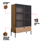 Cristaleira New 140 Cm Hanover E Preto - D'rossi